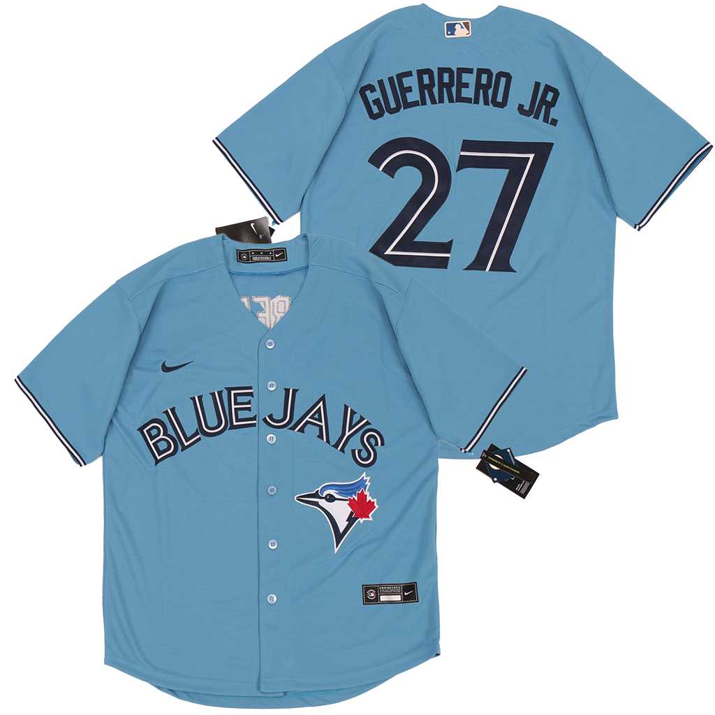 Blue Jays 27 Vladimir Guerrero Jr. Light Blue 2020 Nike Cool Base Jersey,We sell and wholesale Blue Jays 27 Vladimir Guerrero Jr. Light Blue 2020 Nike Cool Base Jersey on line form chian!